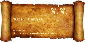 Mucsi Margit névjegykártya